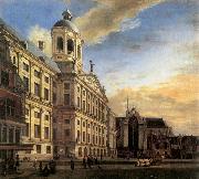 HEYDEN, Jan van der Amsterdam, Dam Square with the Town Hall and the Nieuwe Kerk china oil painting artist